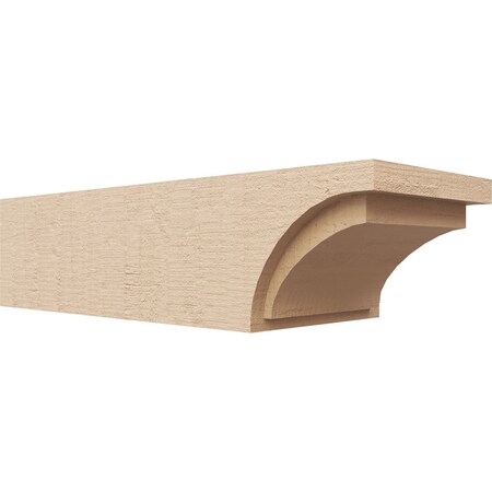 Ekena Millwork 6in. W x 4in. H x 16in. L Rivera Woodgrain TimberThane Rafter Tail, Primed Tan RFTUR06X04X16RIVRCPR
